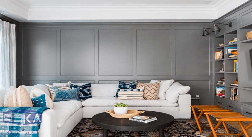 رنگ سفید به عنوان مکمل رنگ طوسی در دکوراسیون