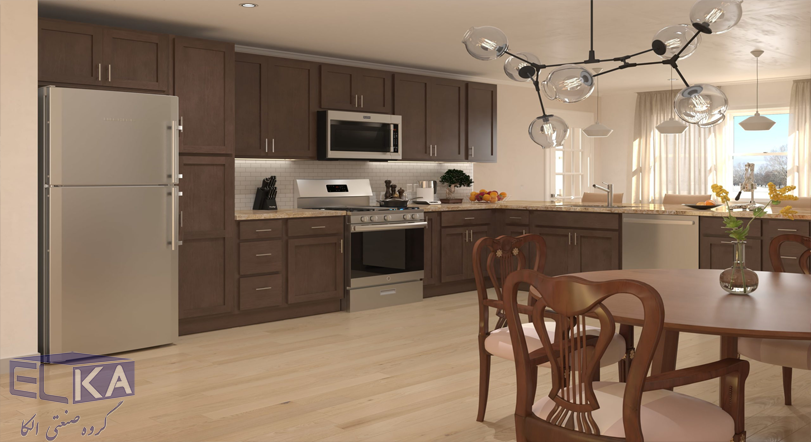 کابینت چوب کلاسیک روشن